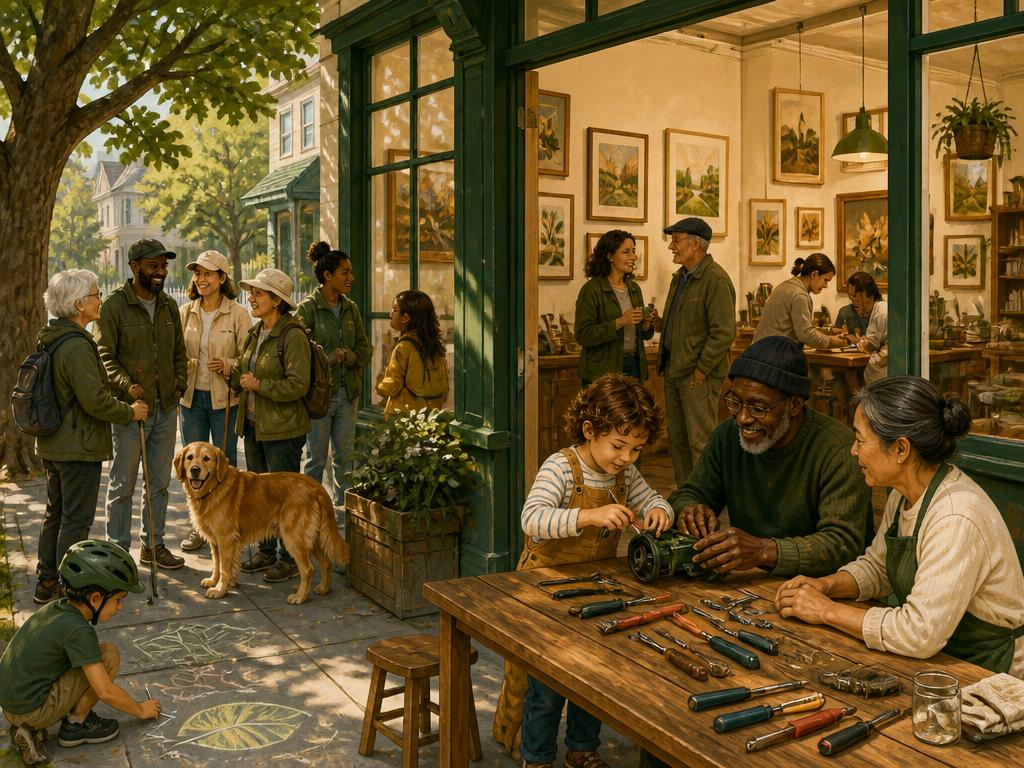 Concept illustration: Weekends at the community hub